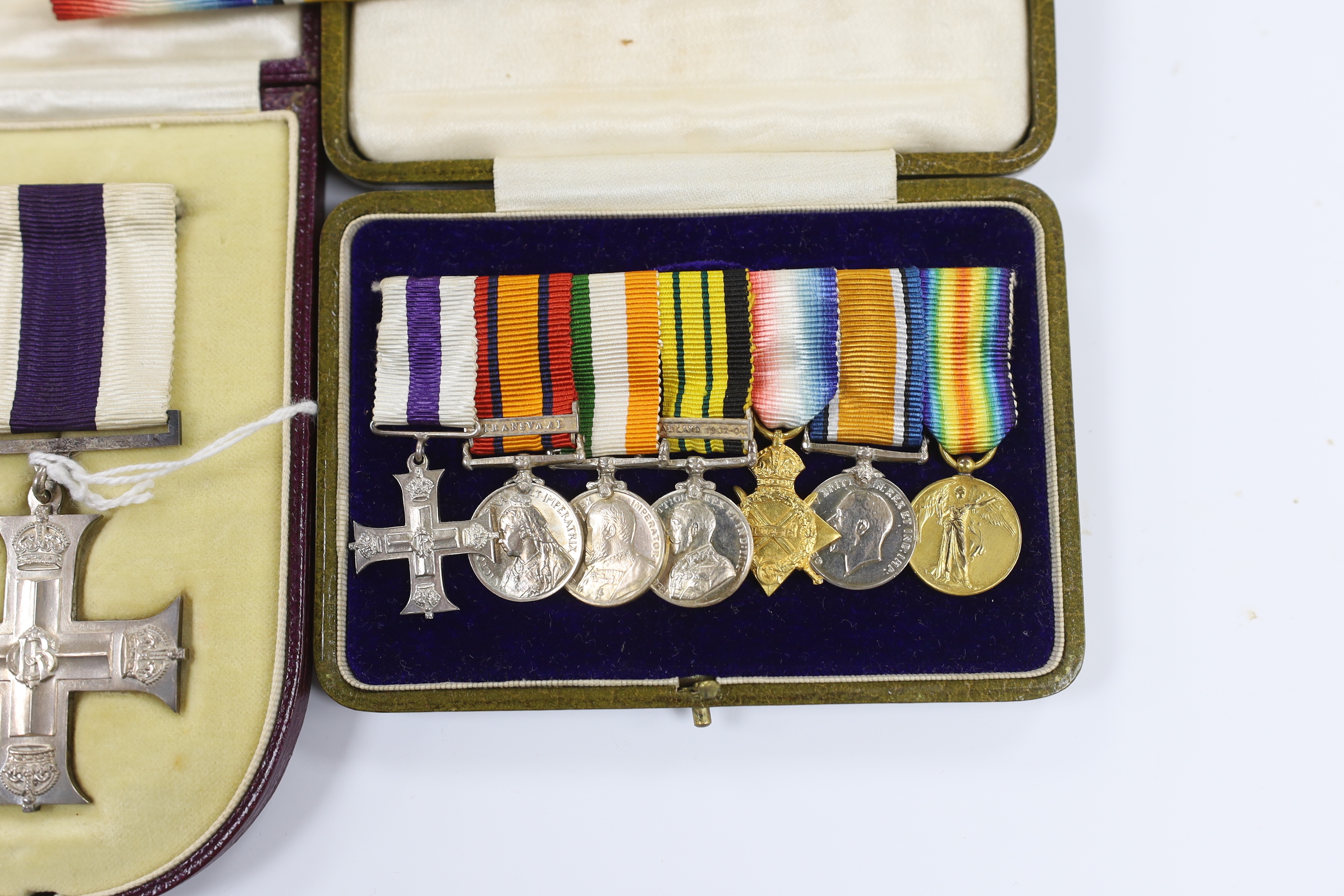 A George V Military Cross and miniatures, issued to vendor's ancestor, Capt. George Wilson, served in India in WWI